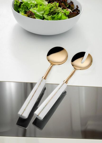 The Mia Marble Salata Servis Takımı 2 Parça