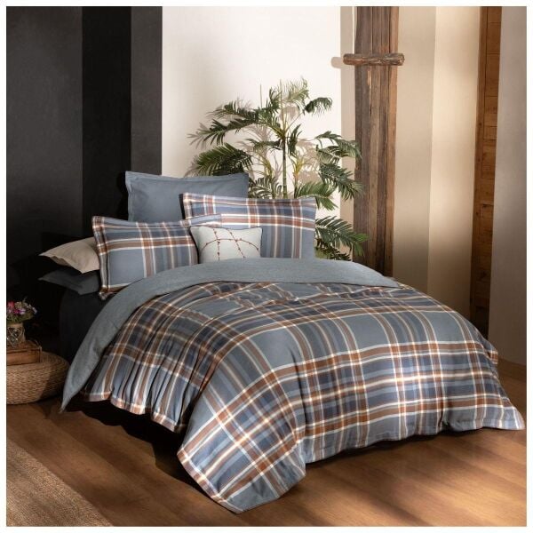 Sarev Callanis Flanel Nevresim Takımı Tek Kişilik 1 Yastık Gri