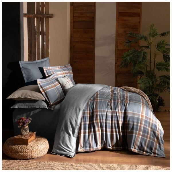 Sarev Callanis Flanel Nevresim Takımı Tek Kişilik 1 Yastık Gri