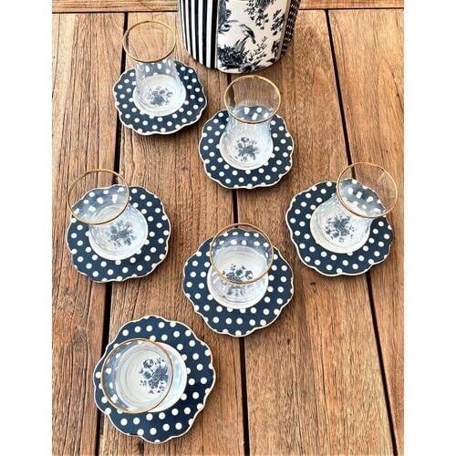 Lucky Art Karina Bone 6'lı Çay Seti