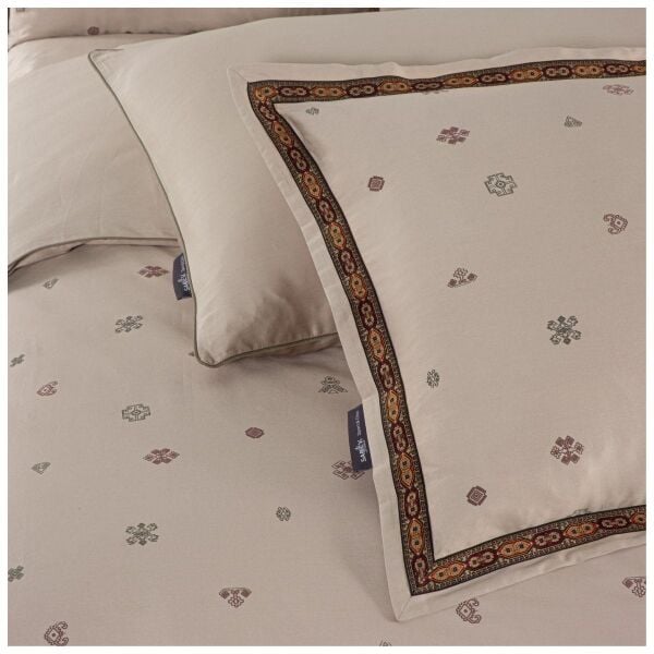 Sarev Kutay Saten Nevresim Takımı Çift Kişilik 4 Yastık Mocha