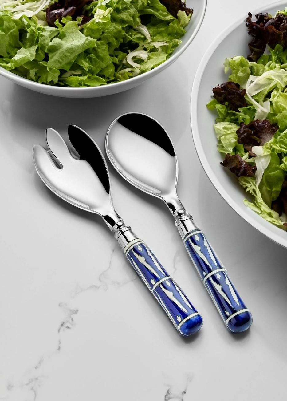 The Mia Corallo Salata Servis Seti Mavi 2 Parça