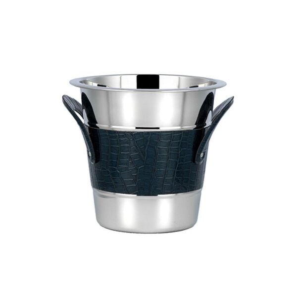 La Medore Blue Croco Leather Wıne Cooler 22,5x22,5x21  Cm