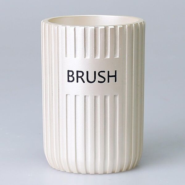 Selim Dekor Grooved Banyo Seti İnci