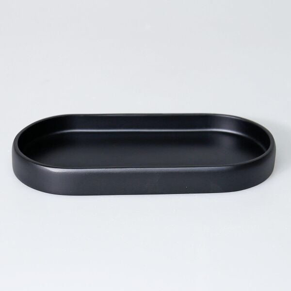 Selim Dekor Grooved Banyo Seti Siyah