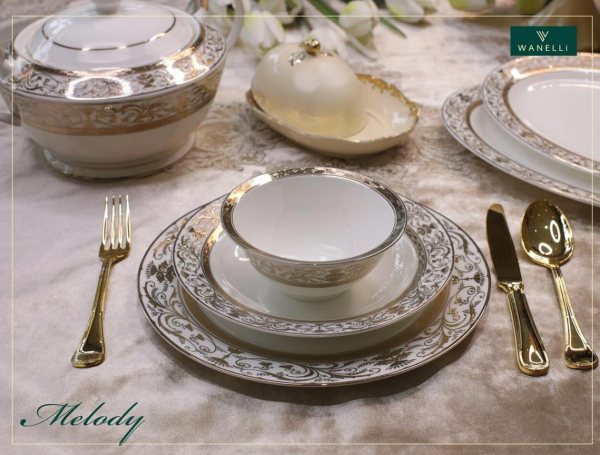 Wanelli Fx1053 Melody 60 Parça Yuvarlak Yemek Takımı