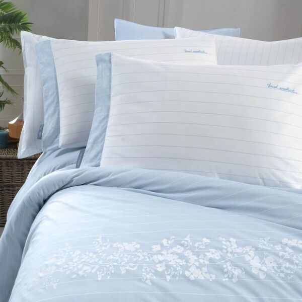 Sarev Olric Fancy Çift Kişilik Nevresim Takımı 2 Yastık Mavi