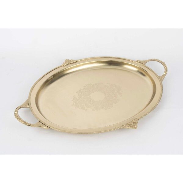 Mikasa Moor Pirinç  İşlemeli Oval Tepsi 44x31cm