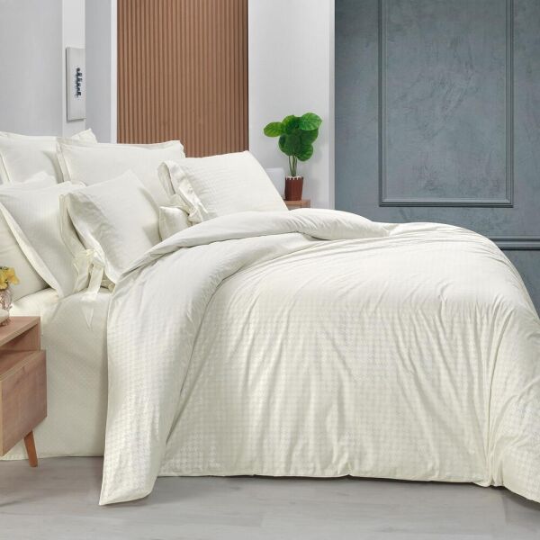 Sarev Perlita Fancy Çift Kişilik Nevresim Takımı 2 Yastık Bej