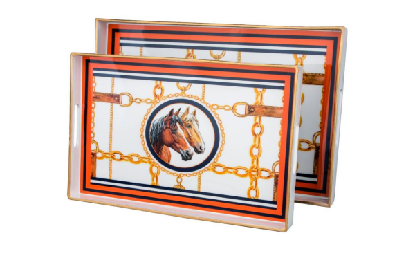 Lucky Art Noir Dikdörtgen 2'li Tepsi