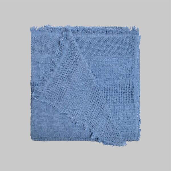 Sarev Eskel Yatak Örtüsü Çift Kişilik Mavi