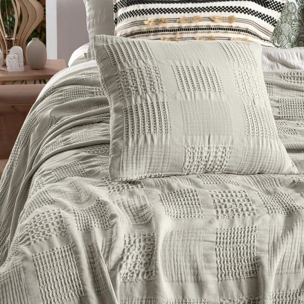 Sarev Nerha Yatak Örtüsü Çift Kişilik Beyaz