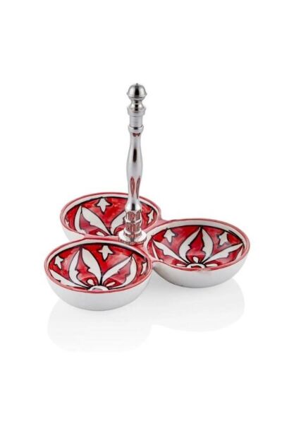 The Mia Corallo Çerezlik Kırmızı 3 Bölmeli