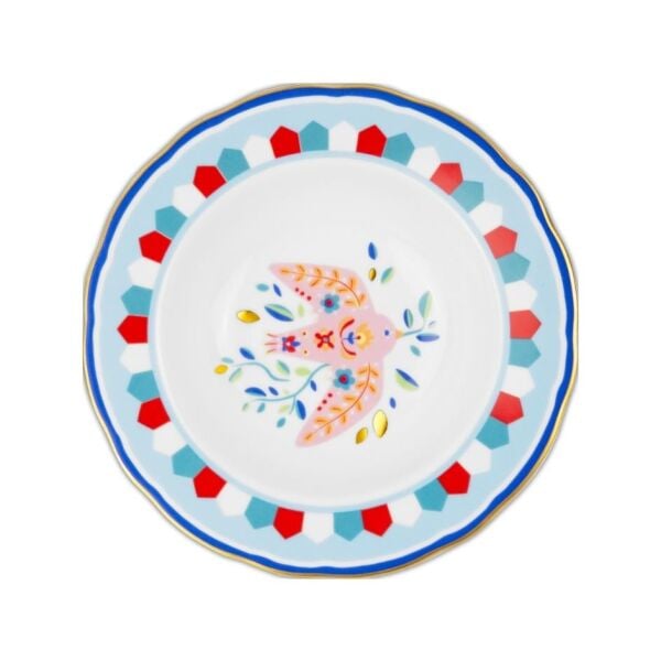 Baci Milano Mamma Mia Kuş Desenli Tabak 22 Cm
