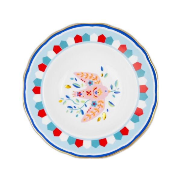 Baci Milano Mamma Mia Kuş Desenli Tabak 22 Cm