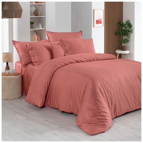 Sarev Monochrome  Saten  Düz Çarşaf Çift Kişilik Garnet