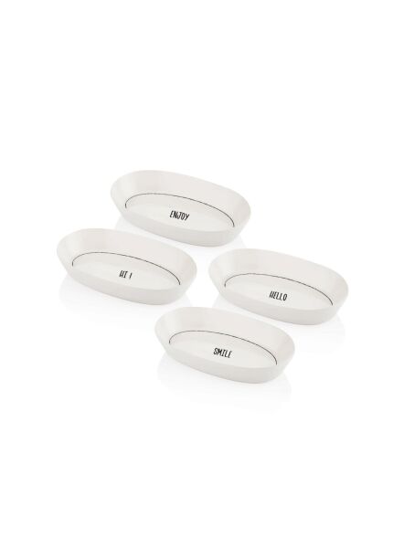 The Mia Daily Tunes Oval Servis 4'lü Set 17cm