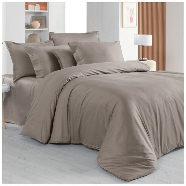 Sarev Monochrome  Saten  Düz Çarşaf Mocha