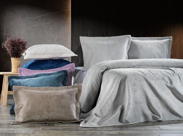 Zebra Casa Scala Yatak Örtüsü Tek Kişilik Bej