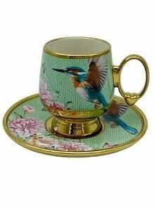 Roy King Qush 6'lı Kahve Fincan Takımı Yeşil