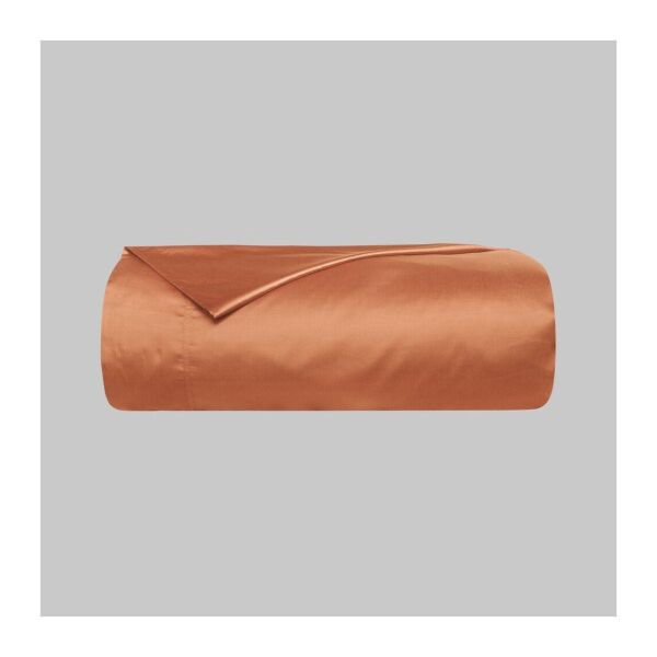 Sarev Monochrome Saten Tekli Nevresim Takımı Terracotta