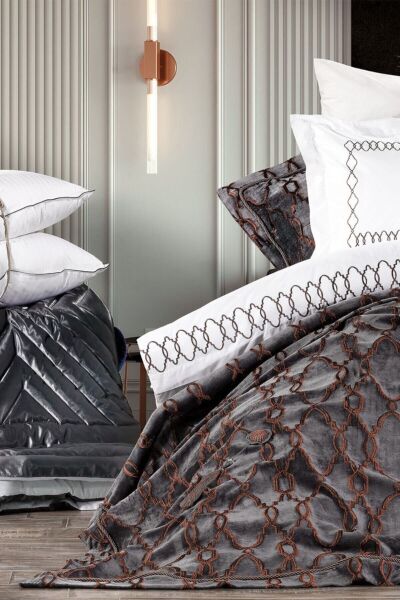 Zebra Casa Violet Yatak Seti Antasit / Bakır