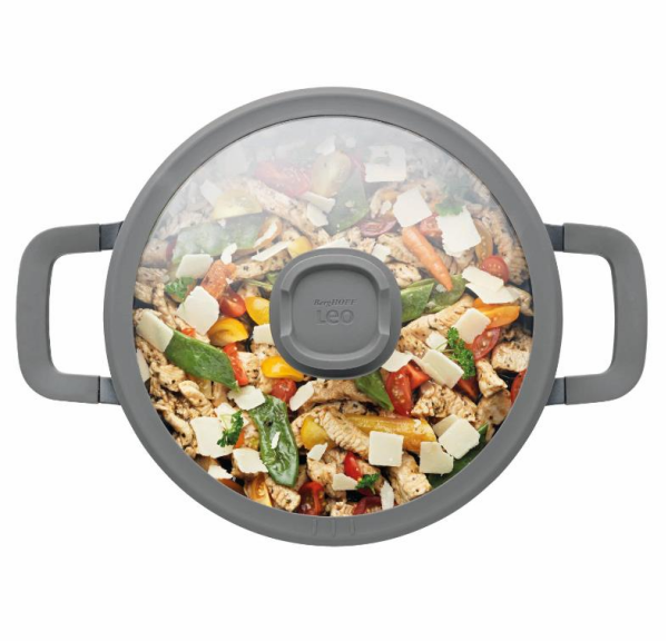 Berghoff Leo 3950302 Döküm Alüminyum Kapaklı Tencere 24 x 11 Cm