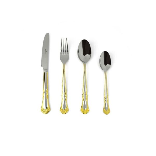 Wanelli Hr9043-001 Altın 84 Parça Çatal Kaşık Bıçak Takımı