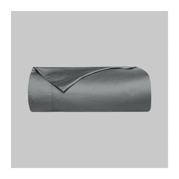 Sarev Monochrome Saten Tekli Nevresim Çift Kişilik Dark Gray