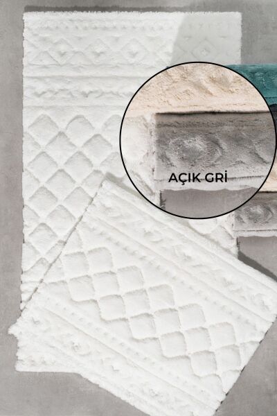 Zebra Casa Henra Pamuk Paspas Seti Koyu Gri