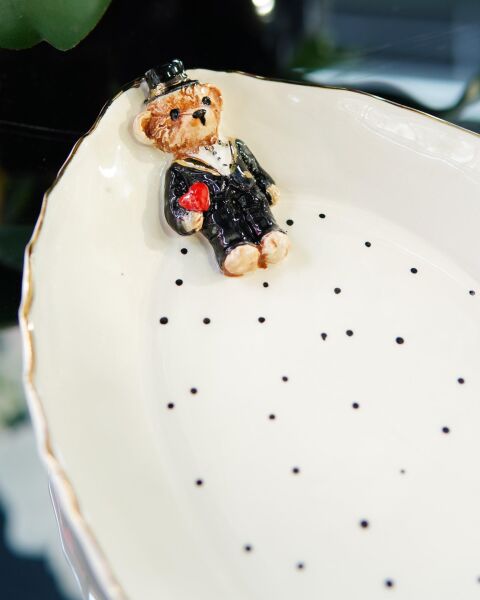 Magic Home Teddy Kayık Tabak Siyah