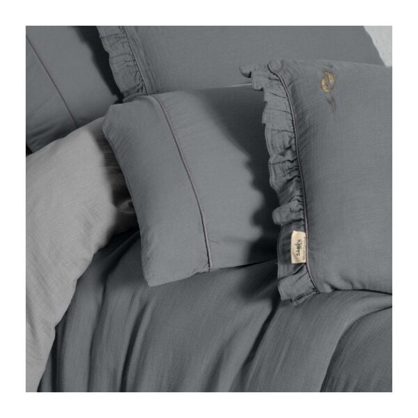 Sarev Mood Comfort Kenyon Nevresim Takımı Çift Kişilik 4 Yastık D Gri