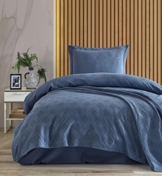 Zebra Casa Sandal Pike Seti İndigo Tek Kişilik