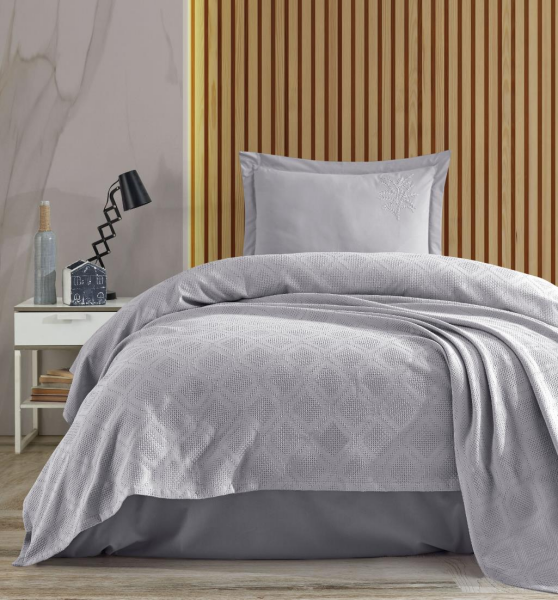 Zebra Casa Sandal Pike Seti Gri Tek Kişilik