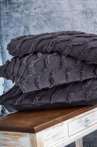 Nazik Home Terra Yatak Örtüsü Çift Kişilik-Antrasit