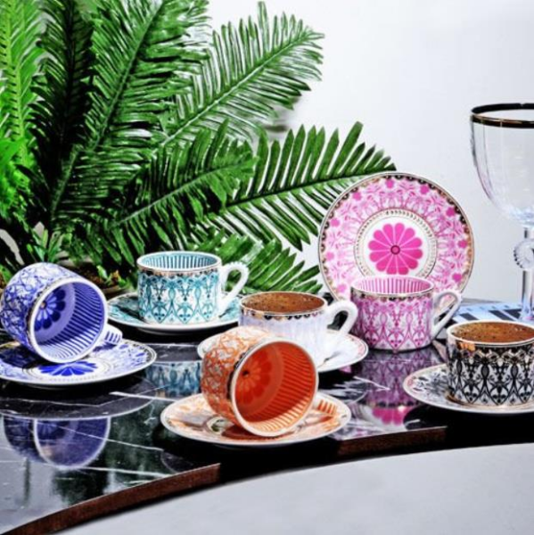 Kosova Fnc-08 Bone China 6'lı Fincan 90cc Çiçek Papatya