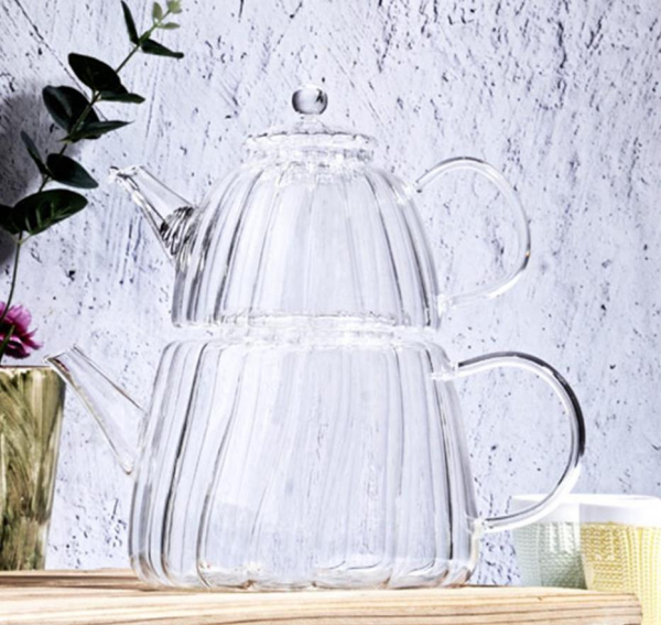 Kosova 2061 Cam 2'li Demlik Set