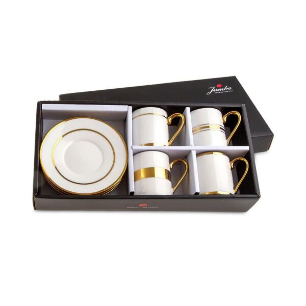 Jumbo Luces 4lü Kahve Fincan Takım Gold