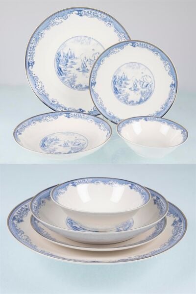 Mikasa Moor Osaka Blue 24 Parça Yemek Takımı