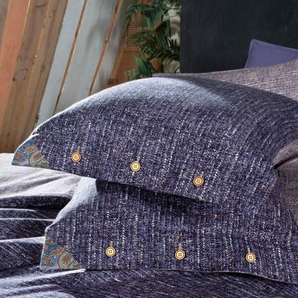 Sarev Glamis Flanel Nevresim Takımı  Çift Kişilik 2 Yastık Lila