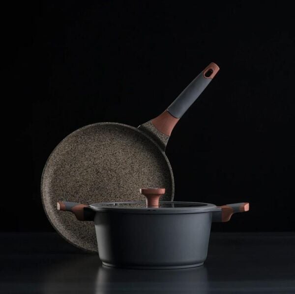 Jumbo Stone 4'lü Tencere Seti Gri