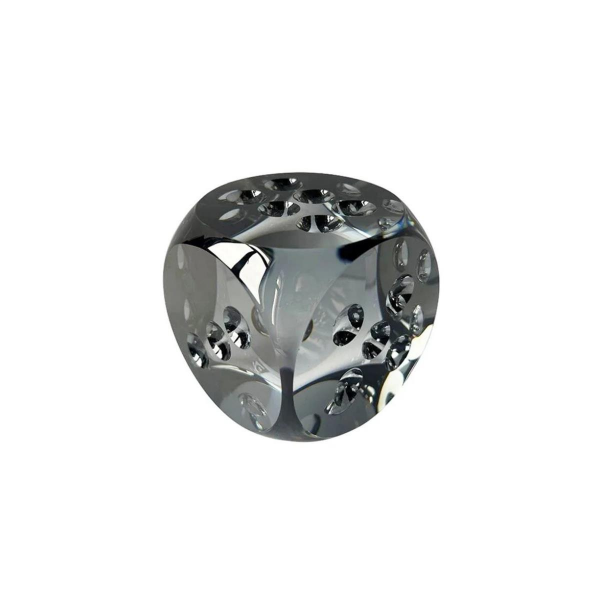 Lucky Art Kristal Grı By Zar 10x10x10 Cm