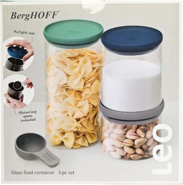 Berghoff Leo 3 Parça cam kavanoz seti