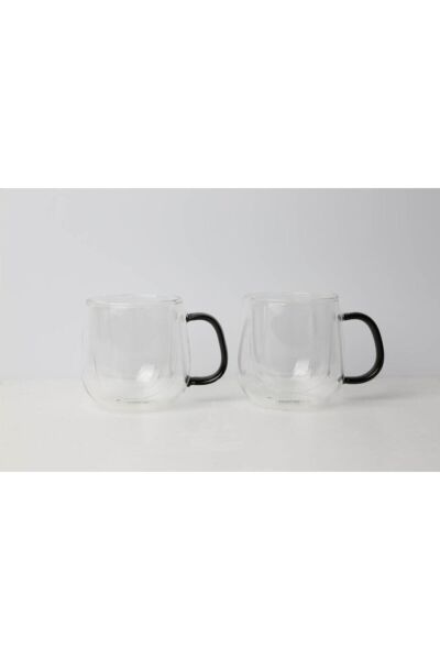 Lucky Art Classica LYHL-004 300 ml Çift Cidarlı Borasilikat Latte Bardak Seti