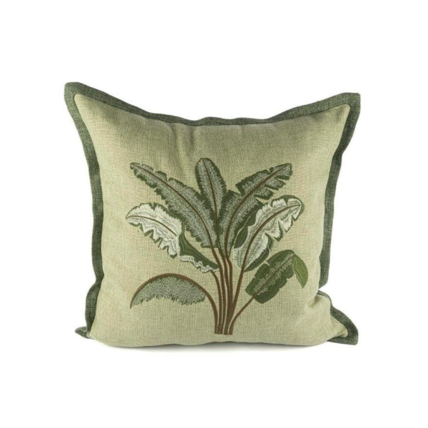 Mikasa Moor Yeşil Yapraklı Yastık 55x55