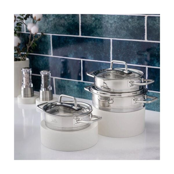 Jumbo Assos 3'lu Midi Sahan Seti Çelik