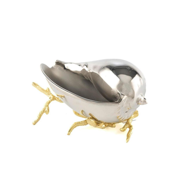 Mikasa Moor Gold Gümüş Mercanlı Deniz Kabuğu 25x15x13cm