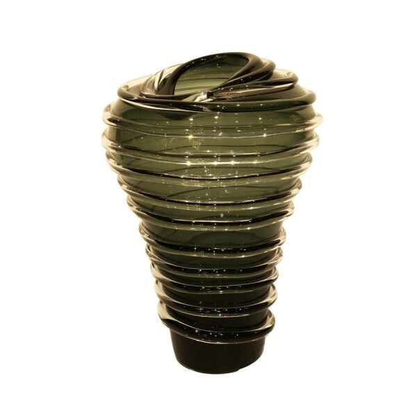 Lucky Art Cam Yeşil Halkalı By Vazo 30x30x38,5cm