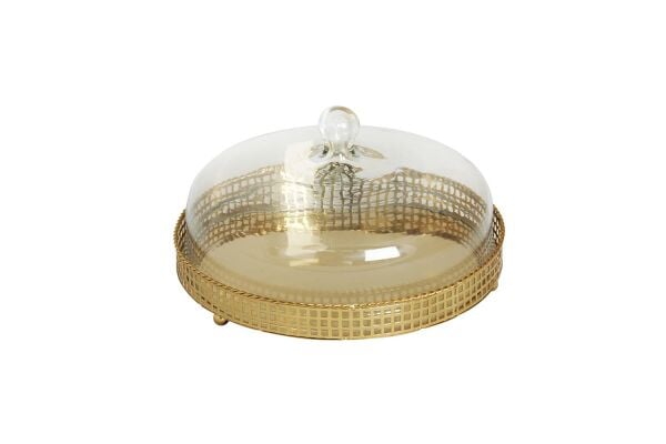 Lucky Art Gold Kapaklı Kek Standı 30 Cm