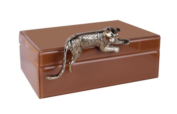 Luckyart Aslanlı Kahve Kutu 29x20x10 Cm